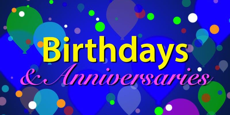 Birthdays / Anniversaries – Grace Missionary Church